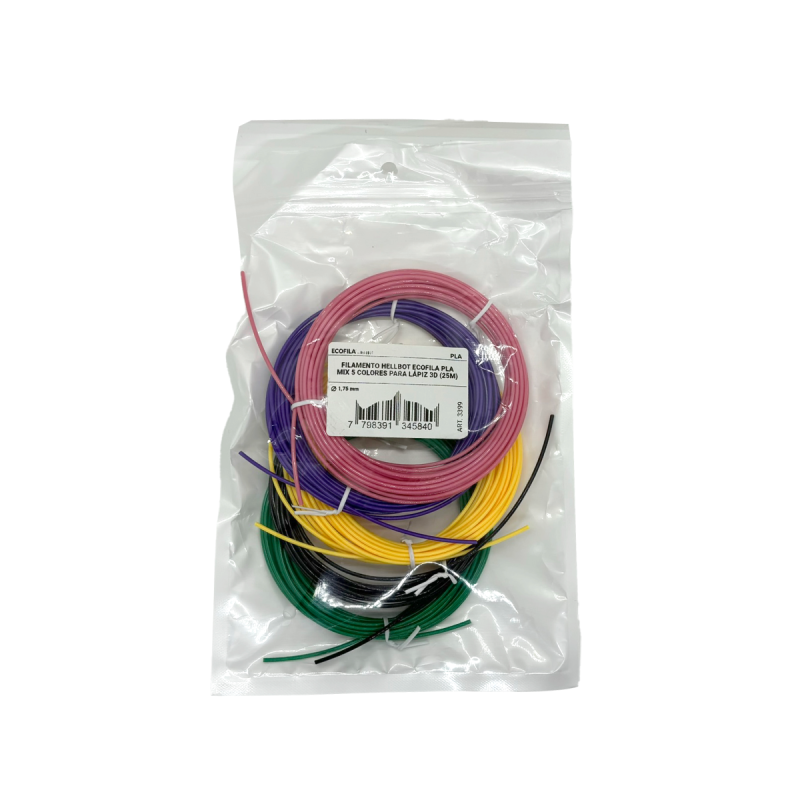 Filamento Pla Mix de 5 Colores para Lapiz 3D