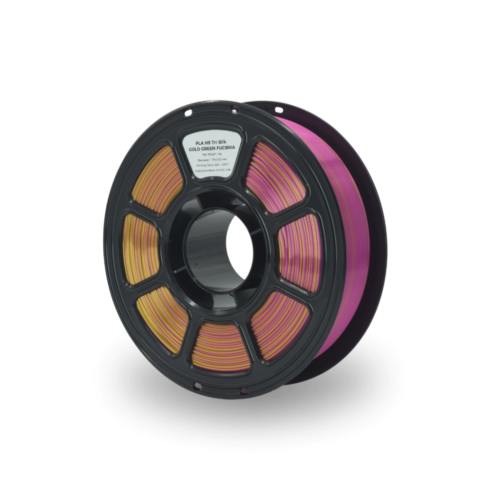Gold Green Fucshia Tricolor Silk x 1 Kg
